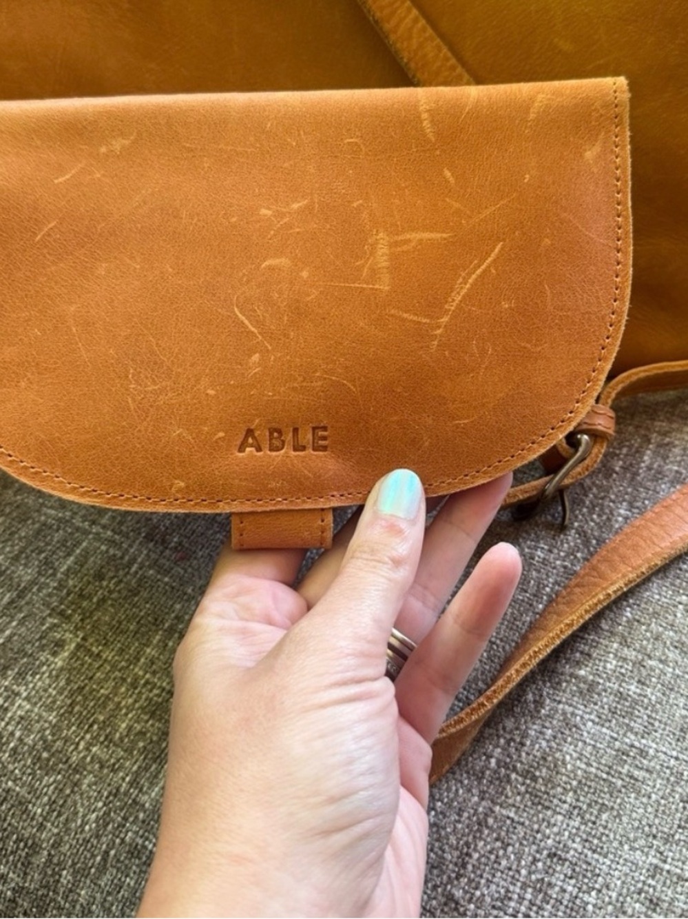 Able Cognac Leather wallet
